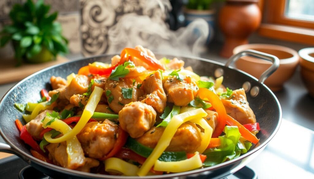 Chicken stir fry with cabbage Chicken stir fry with cabbage